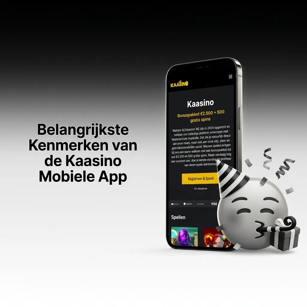Kaasino mobiele app interface