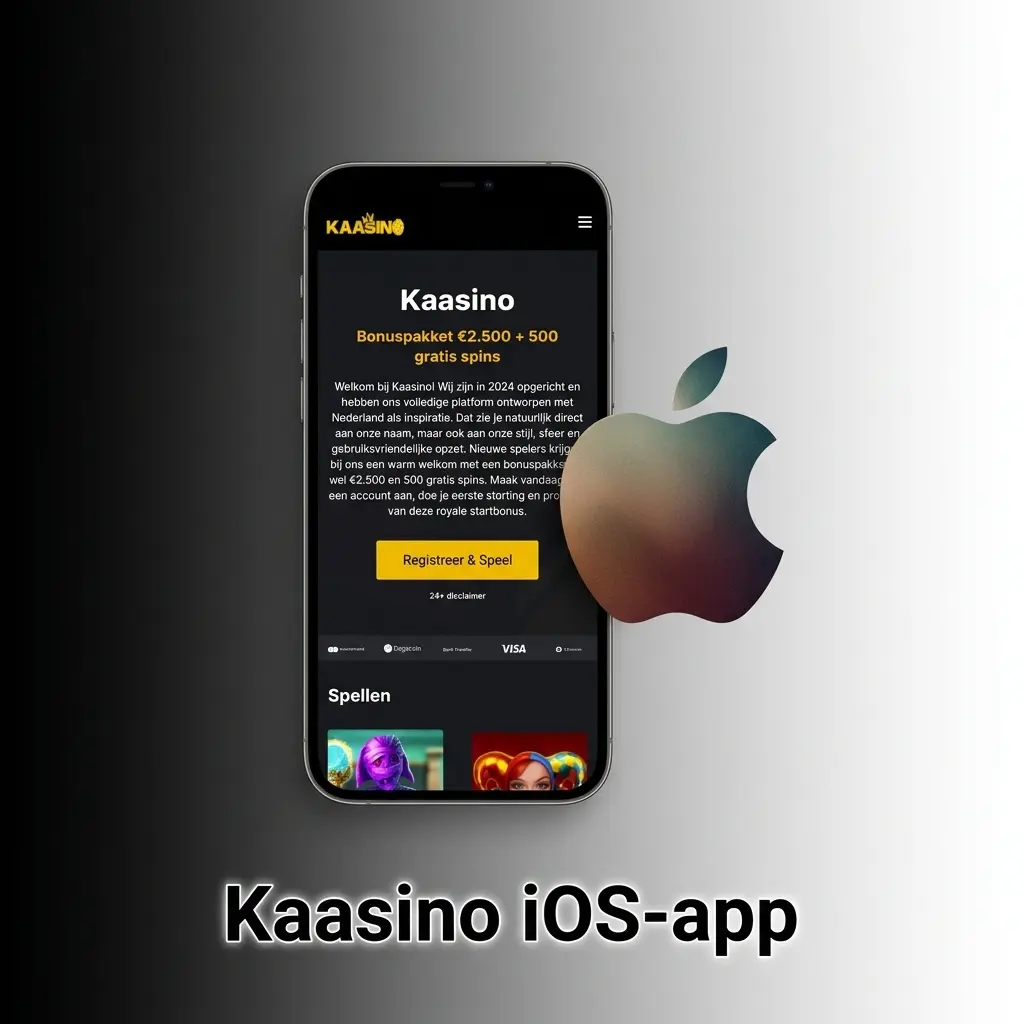 Kaasino iOS-app op iPhone en iPad