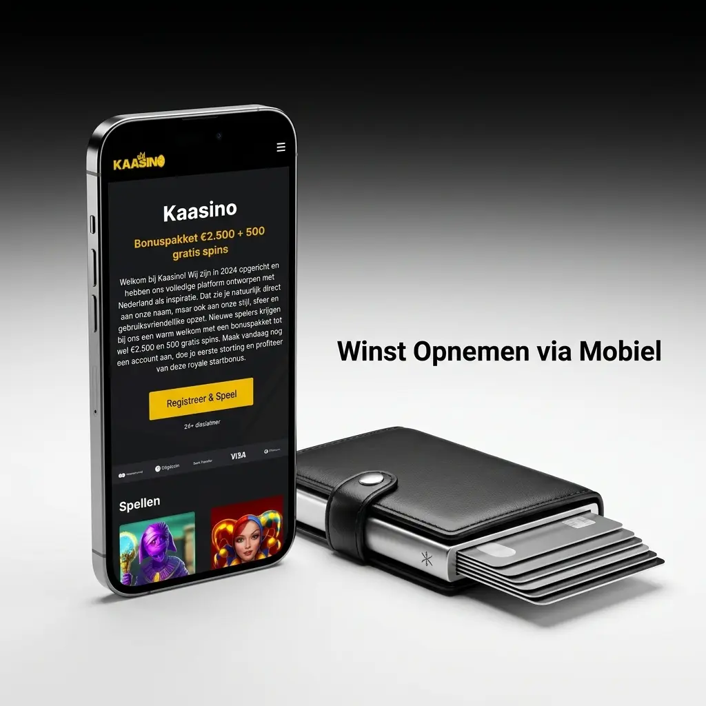 Winst opnemen via de Kaasino mobiele app