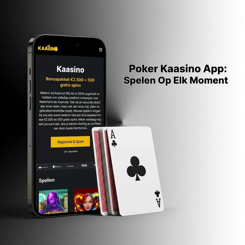 Kaasino poker app op smartphone