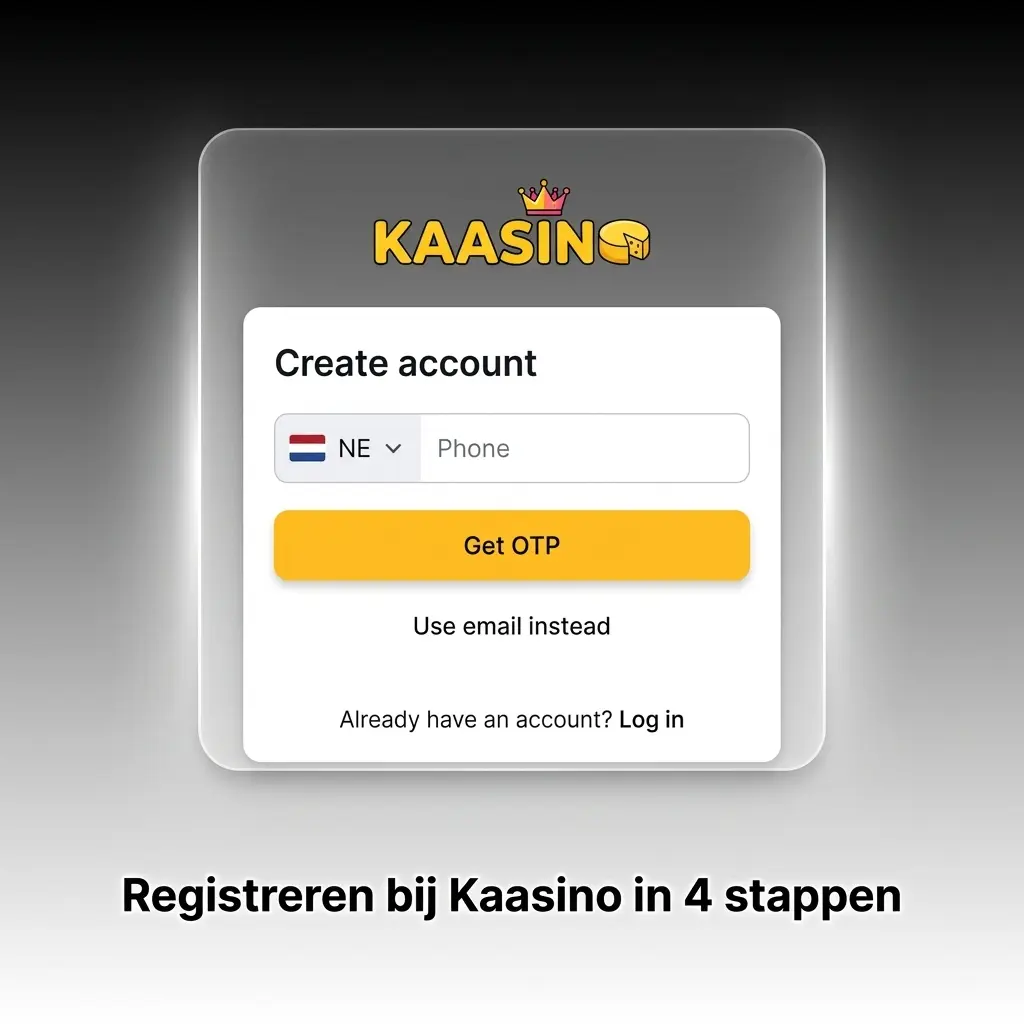 Registreren bij Kaasino in 4 stappen