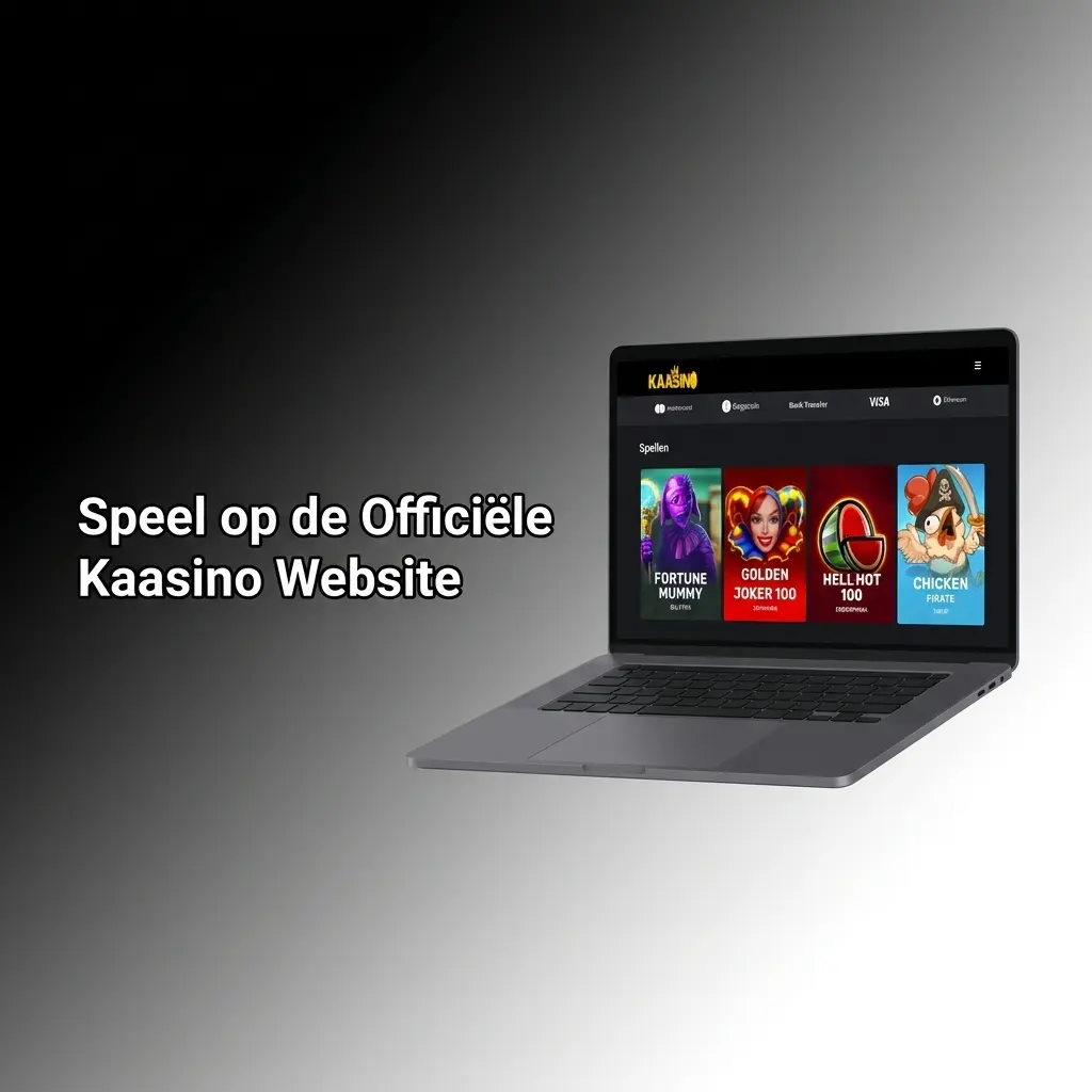 Officiële Kaasino website geopend in een browser